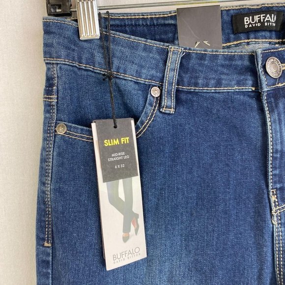 BUFFALO DAVID BITTON Mid Rise Straight Leg Jeans N - Picture 3 of 9